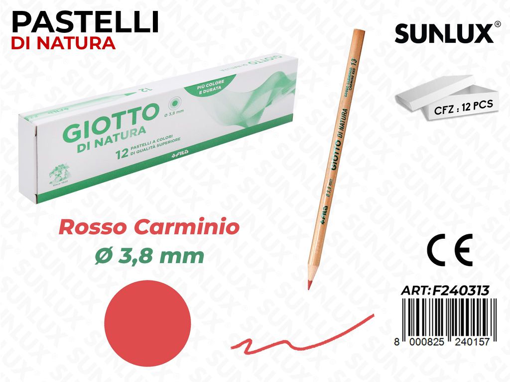 Pastelli Giotto di Natura Rosso Carminio 3.8MM