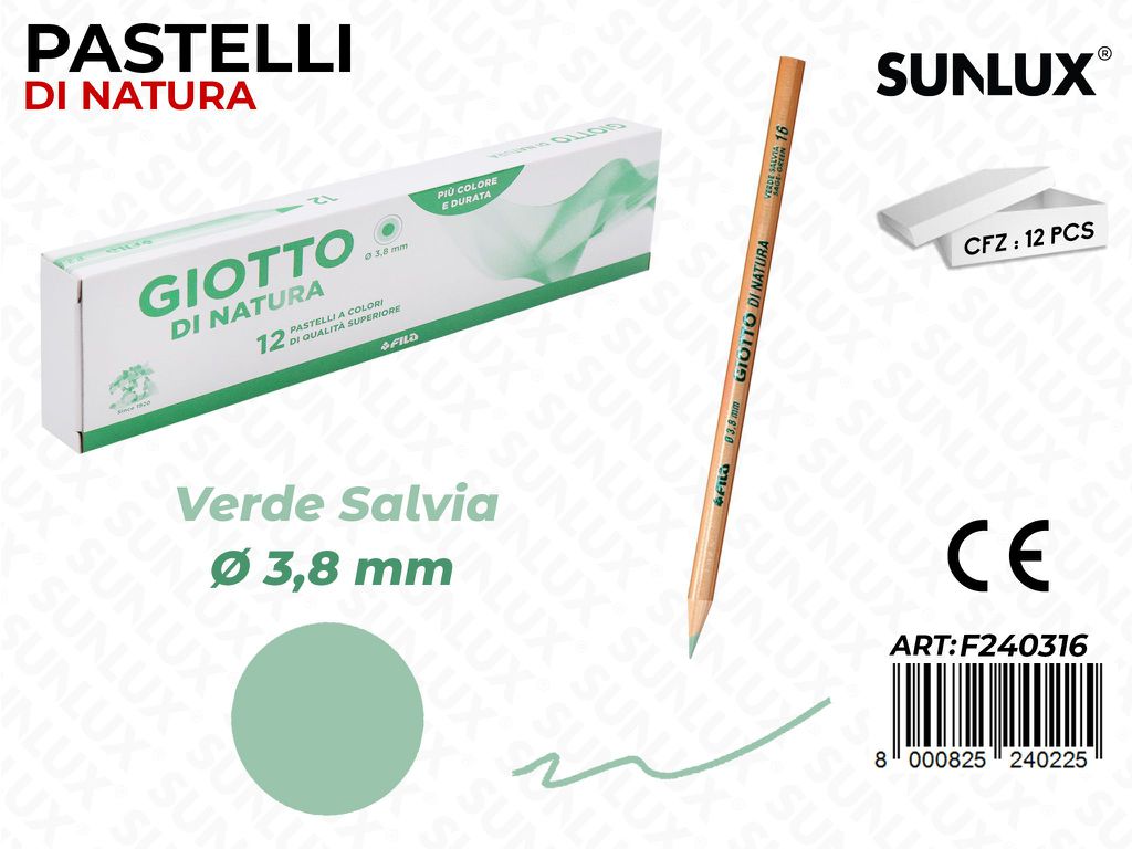 Pastelli Giotto di Natura Verde Salvia 3.8MM