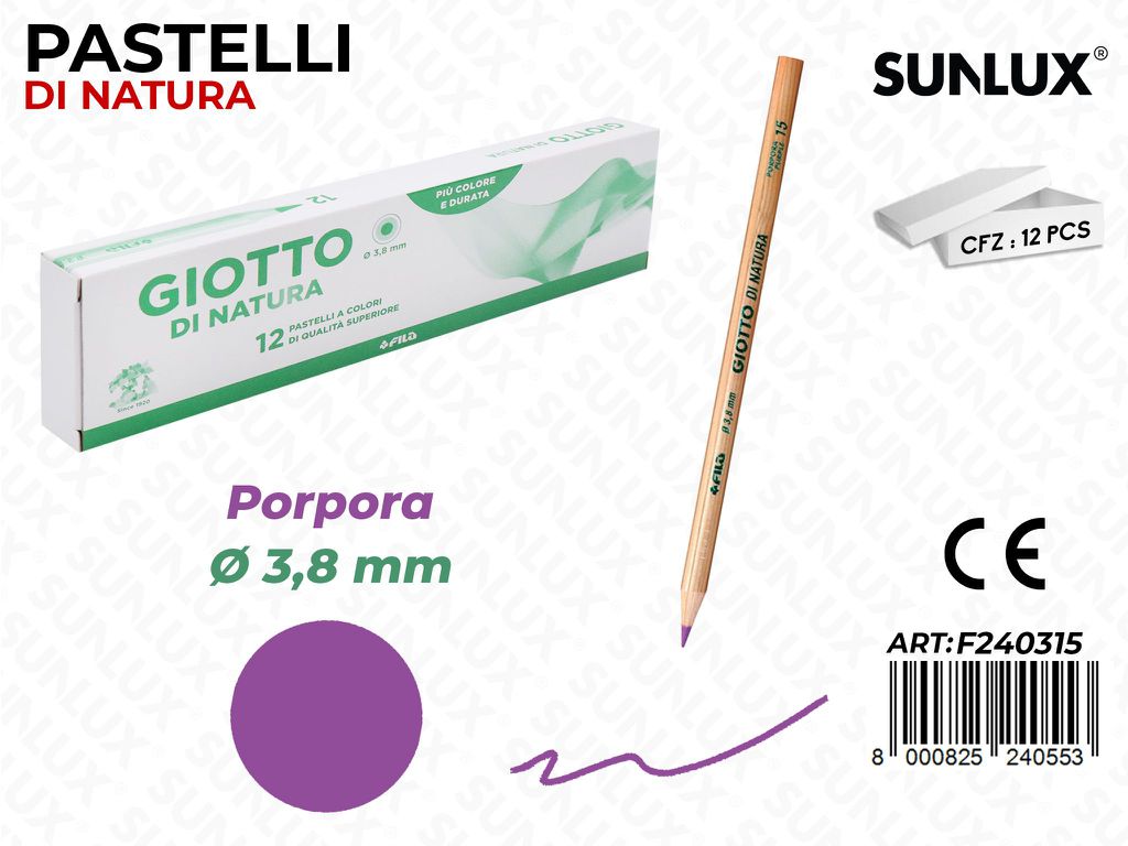 Pastelli Giotto di Natura Porpora 3.8MM