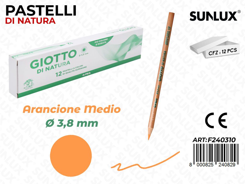 Pastelli Giotto di Natura Arancione Medio 3.8MM