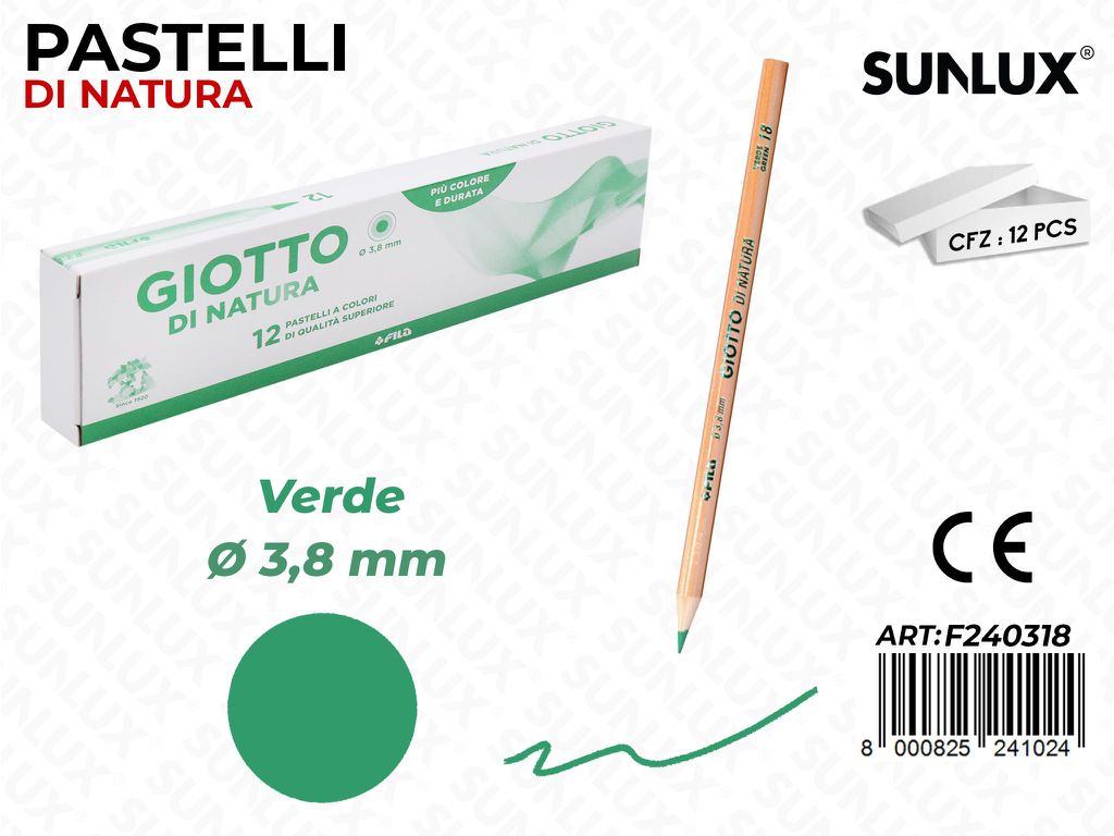 Pastelli Giotto di Natura Verde 3.8MM
