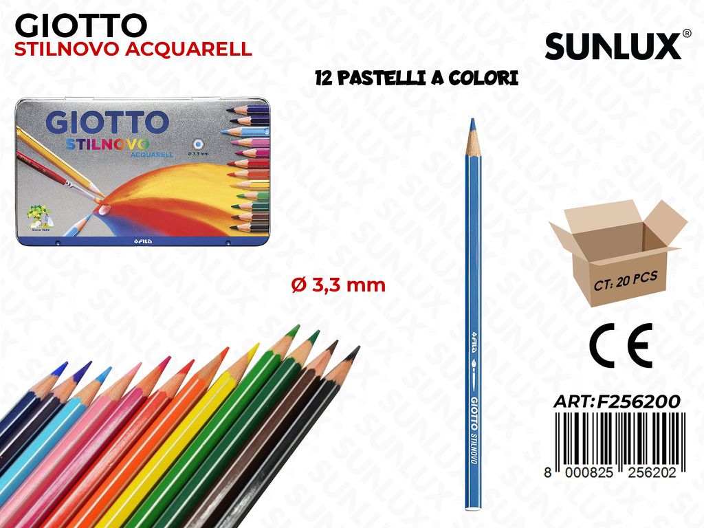 Metal Box Giotto Stilnovo Acquarell 12COL.