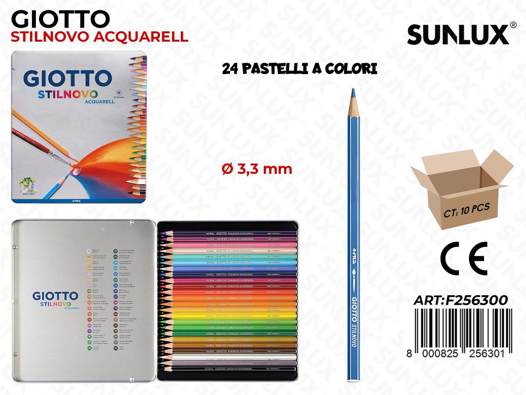 Metal Box Giotto Stilnovo Acquarell 24COL.