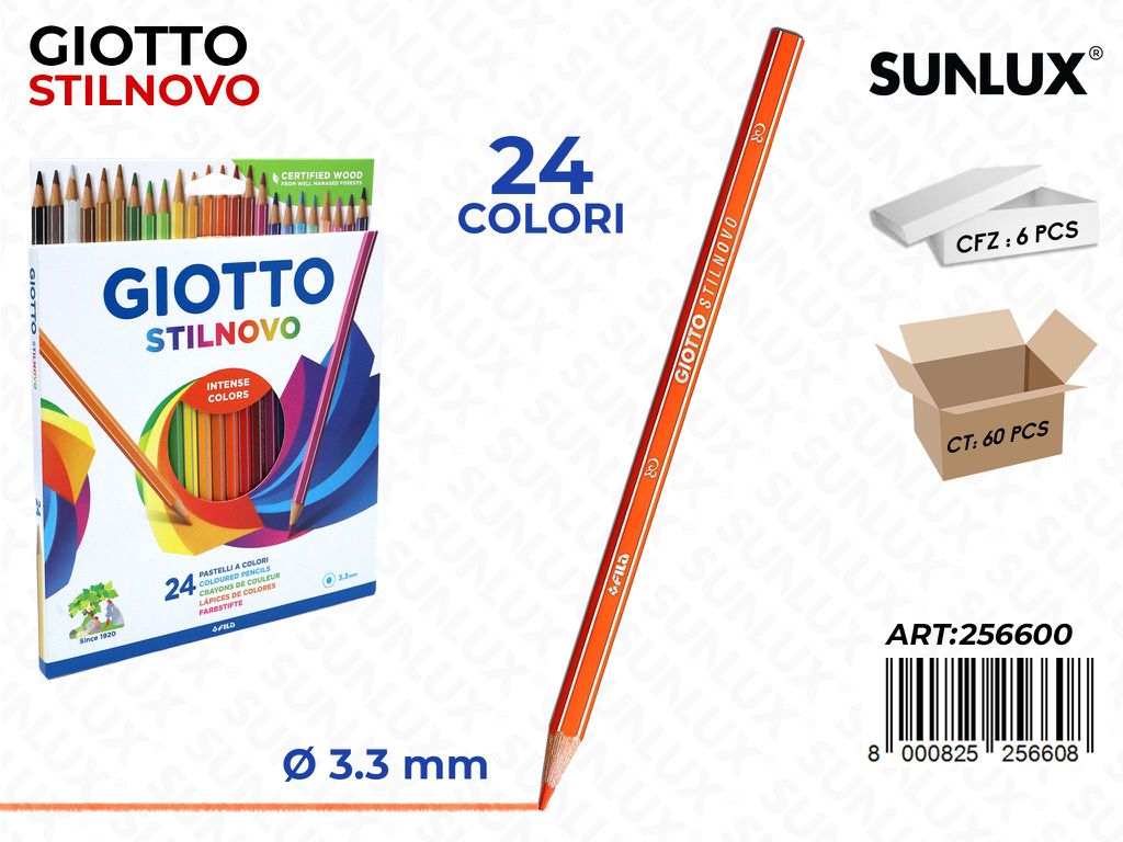Giotto Pastelli Stilnovo 3.3MM 24PCS Ass.