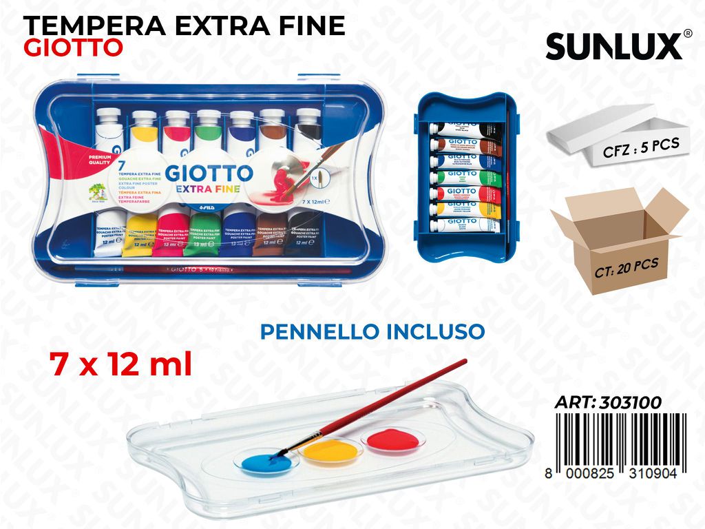 Sca. Tempere Giotto Extra Fine 7X12ML