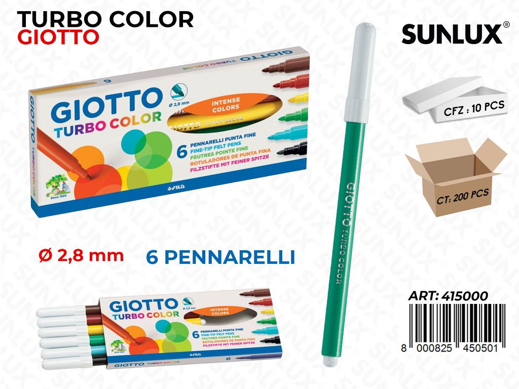 Ast. 36GIOTTO Turbo Color 2.8MM