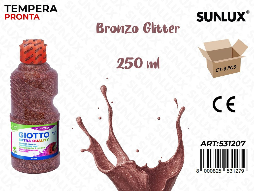 Fl 250ML Giotto Glitter Bronzo/ Pz da 8