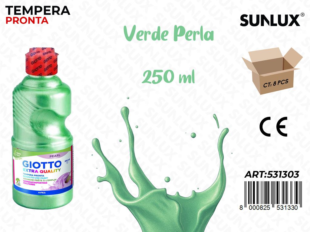 Fl 250ML Giotto Pearl Verde/ Pz da 8