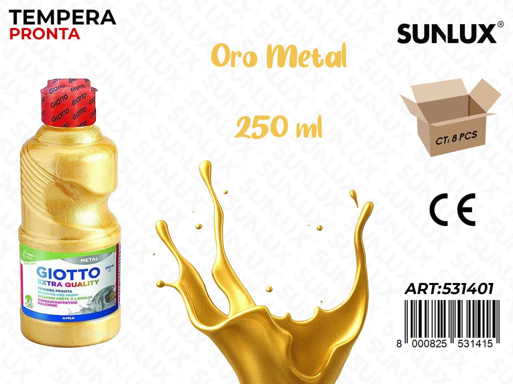 Fl 250ML Giotto Metal Paint Oro/ Pz da 8