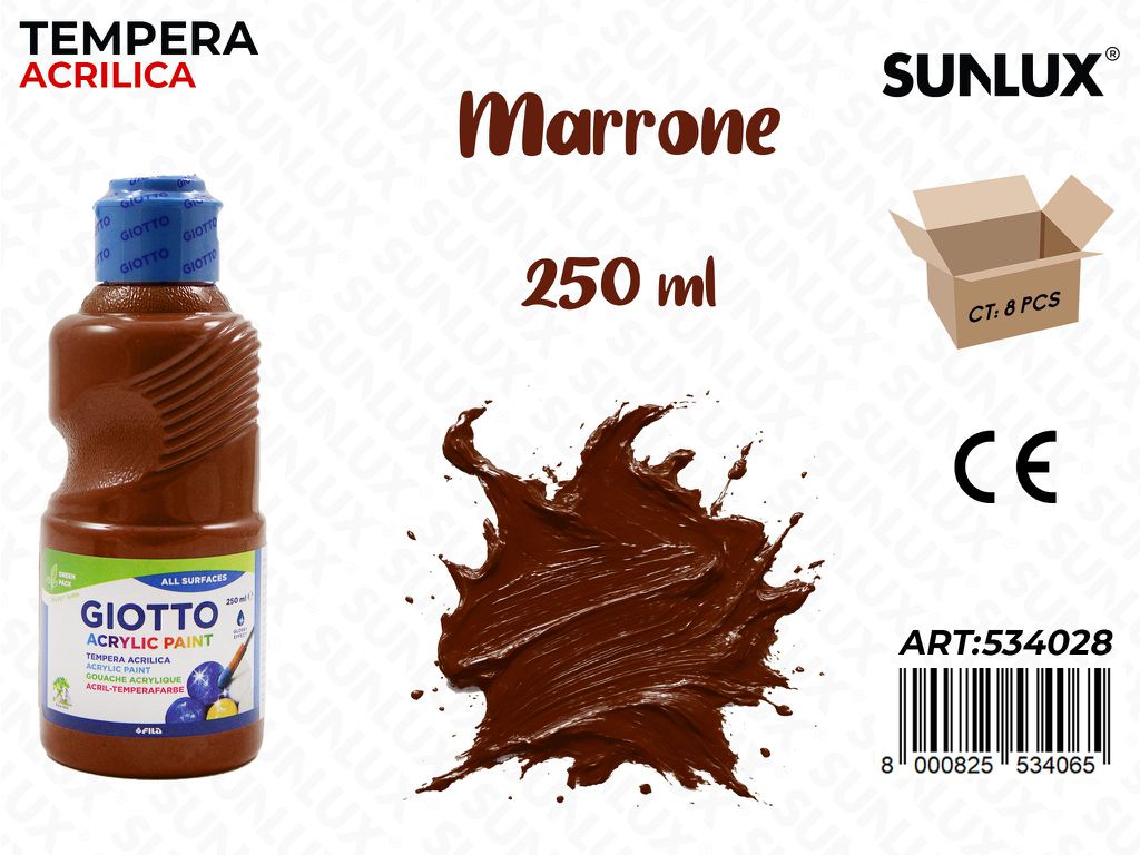 Fl 250ML Giotto Acrylic Marrone