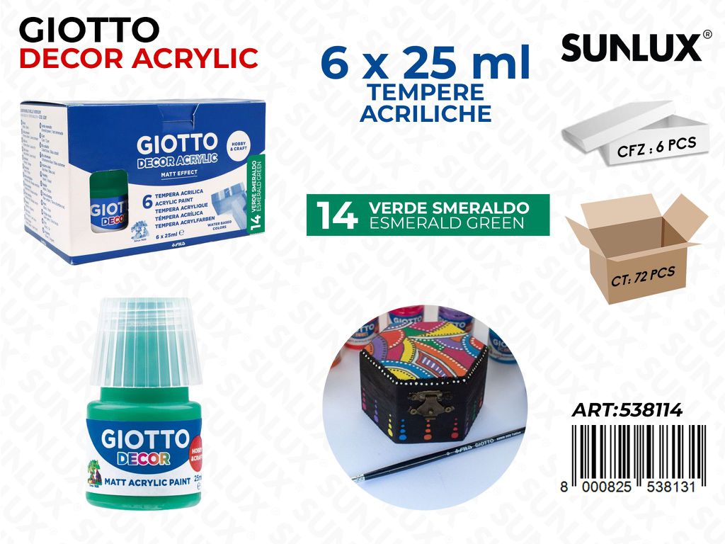 Bar.giotto Decor Acrylic 25ML 14VERDE Smer.