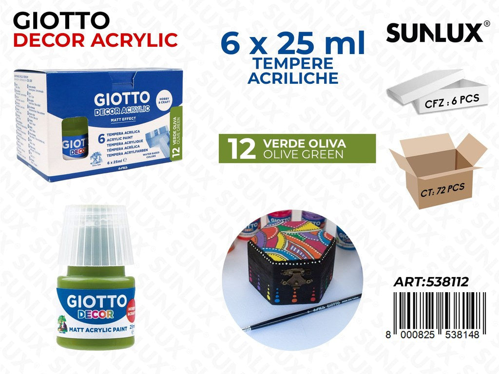 Bar.giotto Decor Acrylic 25ML 12VERDE Oliva