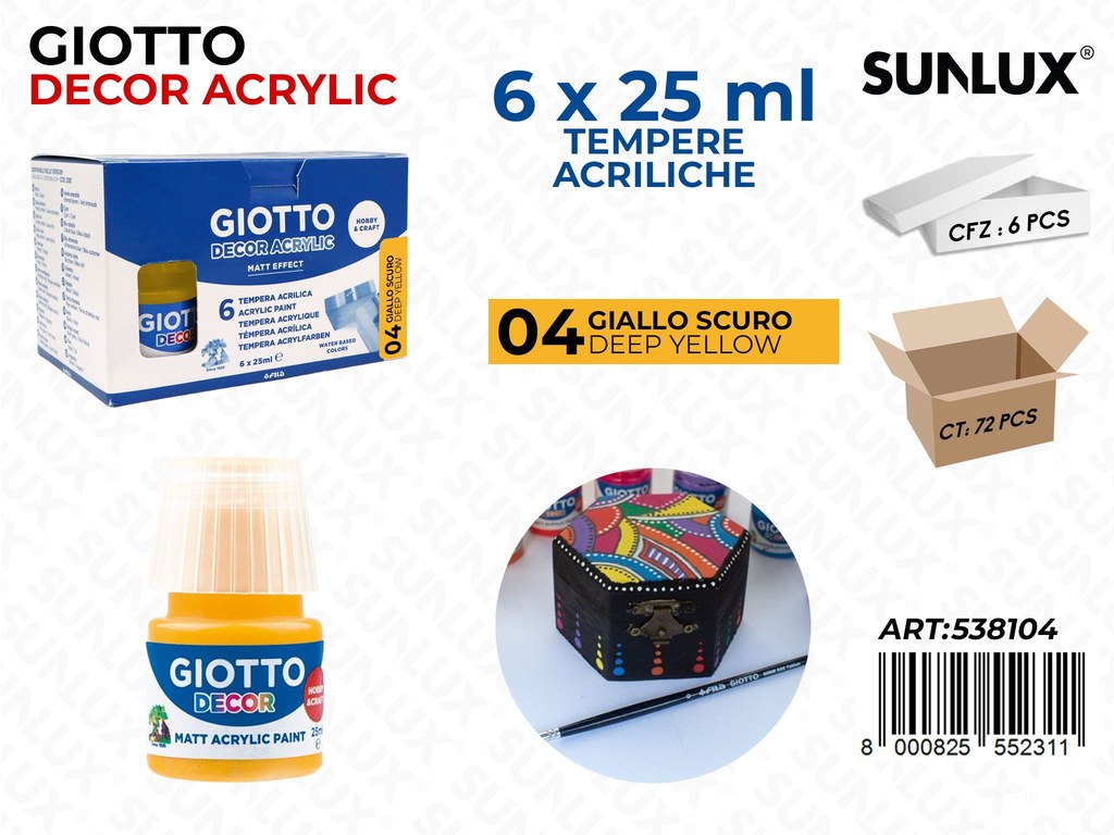 Bar.giotto Decor Acrylic 25ML 04GIALLO Sc.