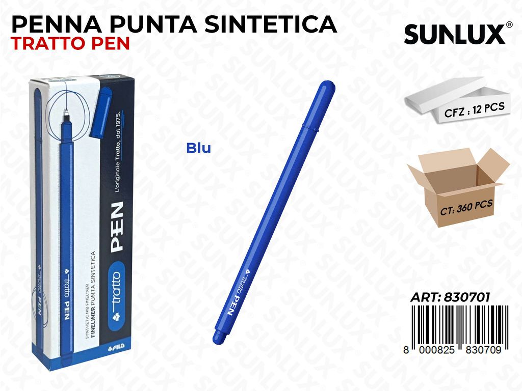 Tratto Pen Metal Blu Punta F / Pz da 12