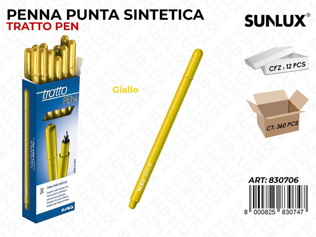 Tratto Pen Metal Giallo Punta F