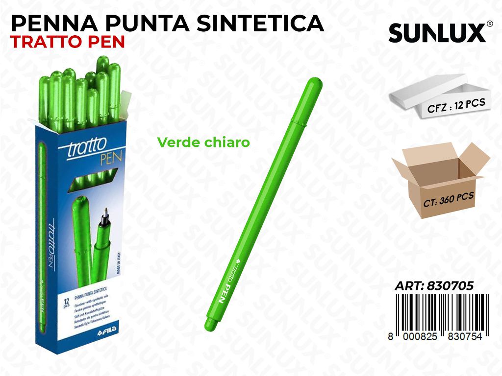 Tratto Pen Metal Verde Chiaro Punta F