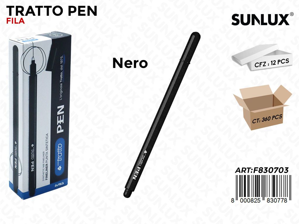 Tratto Pen Metal Nero Punta F