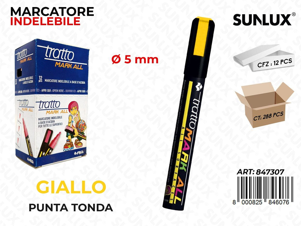 Tratto Mark All Giallo P.tonda 5MM