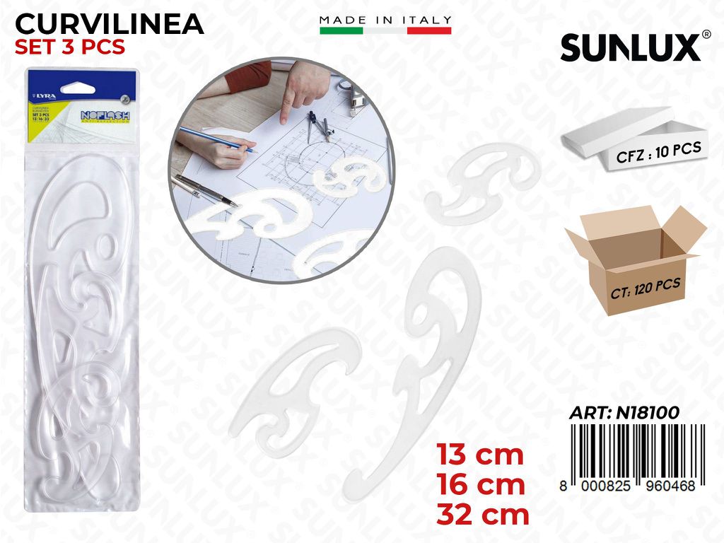 Curvalinea Noflash 3PCS Ass.