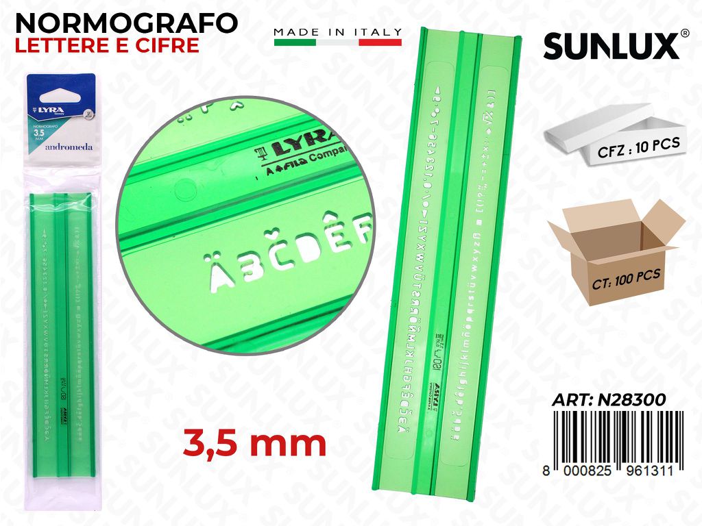 Lyra Normografo 3.5MM / Pz da 10
