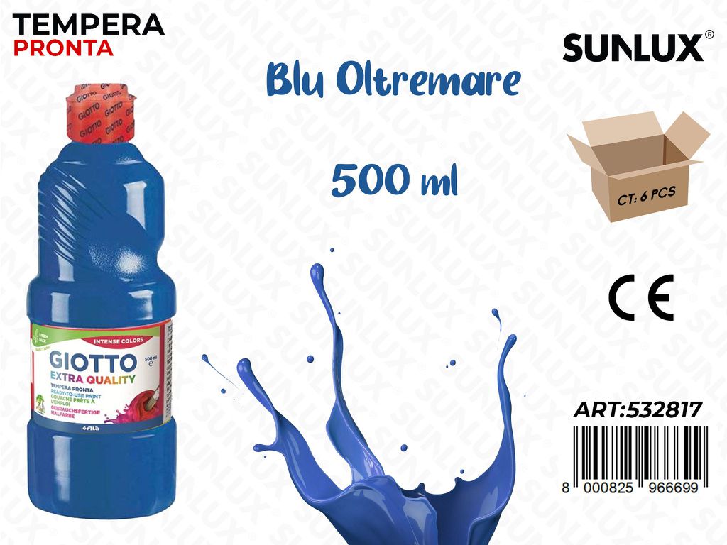 Fl 500ML Giotto Paint Blu Oltremare/ Pz da 6