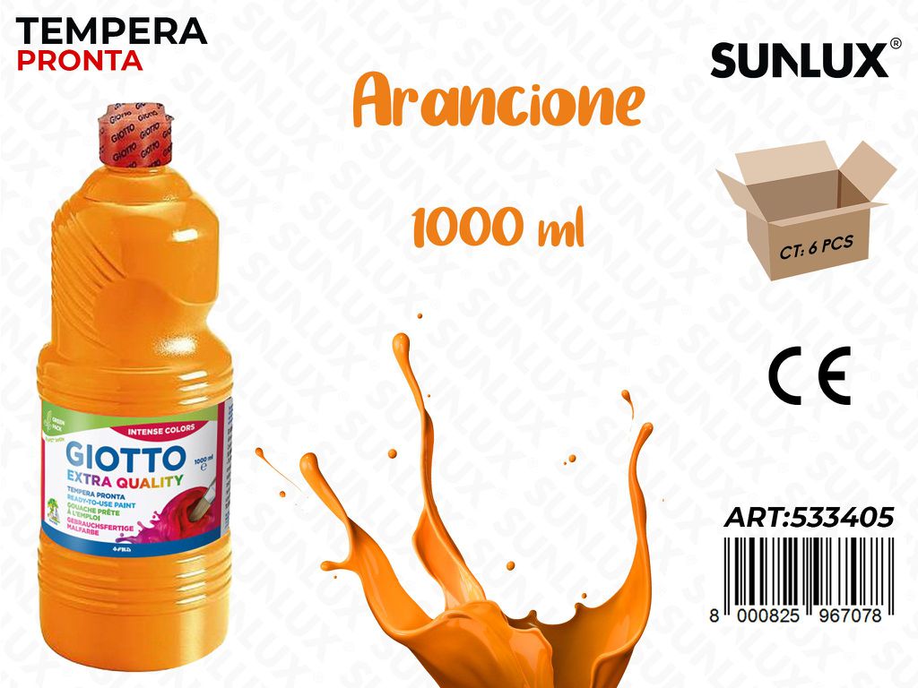Fl 1000 Ml Giotto Paint Arancione/ Pz da 6