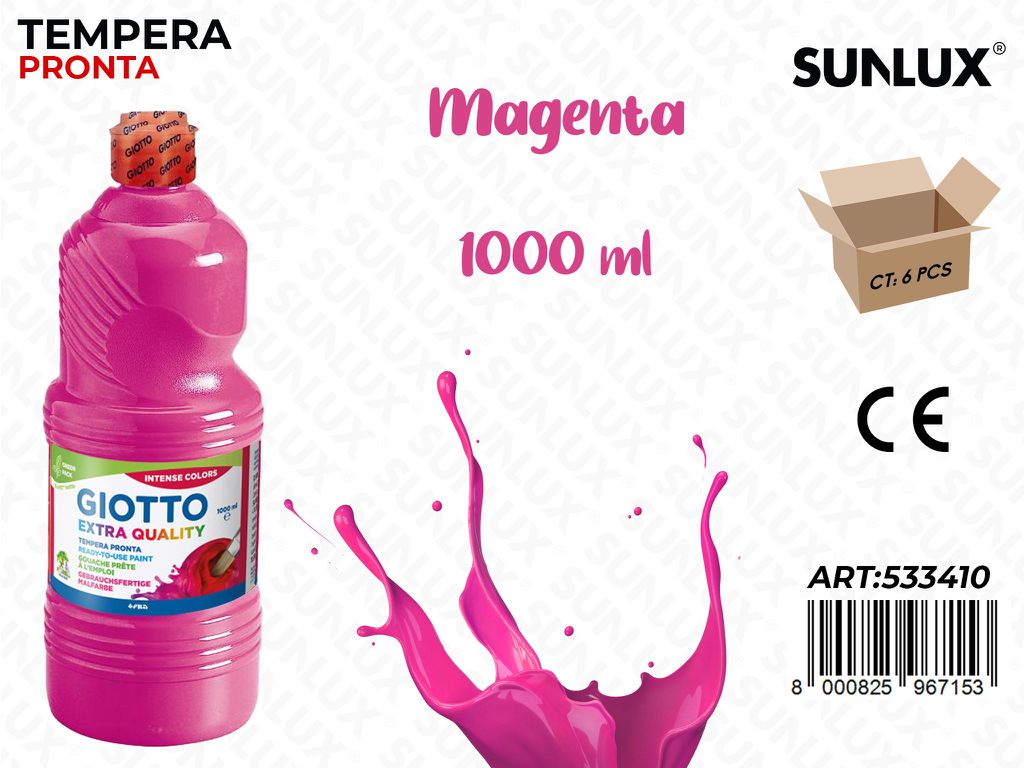 Fl 1000 Ml Giotto Paint Magenta/ Pz da 6