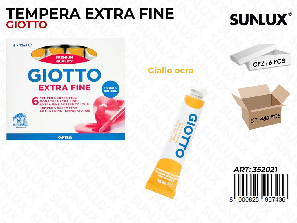 Tubo Tempera Giotto 12ML Giallo Ocra