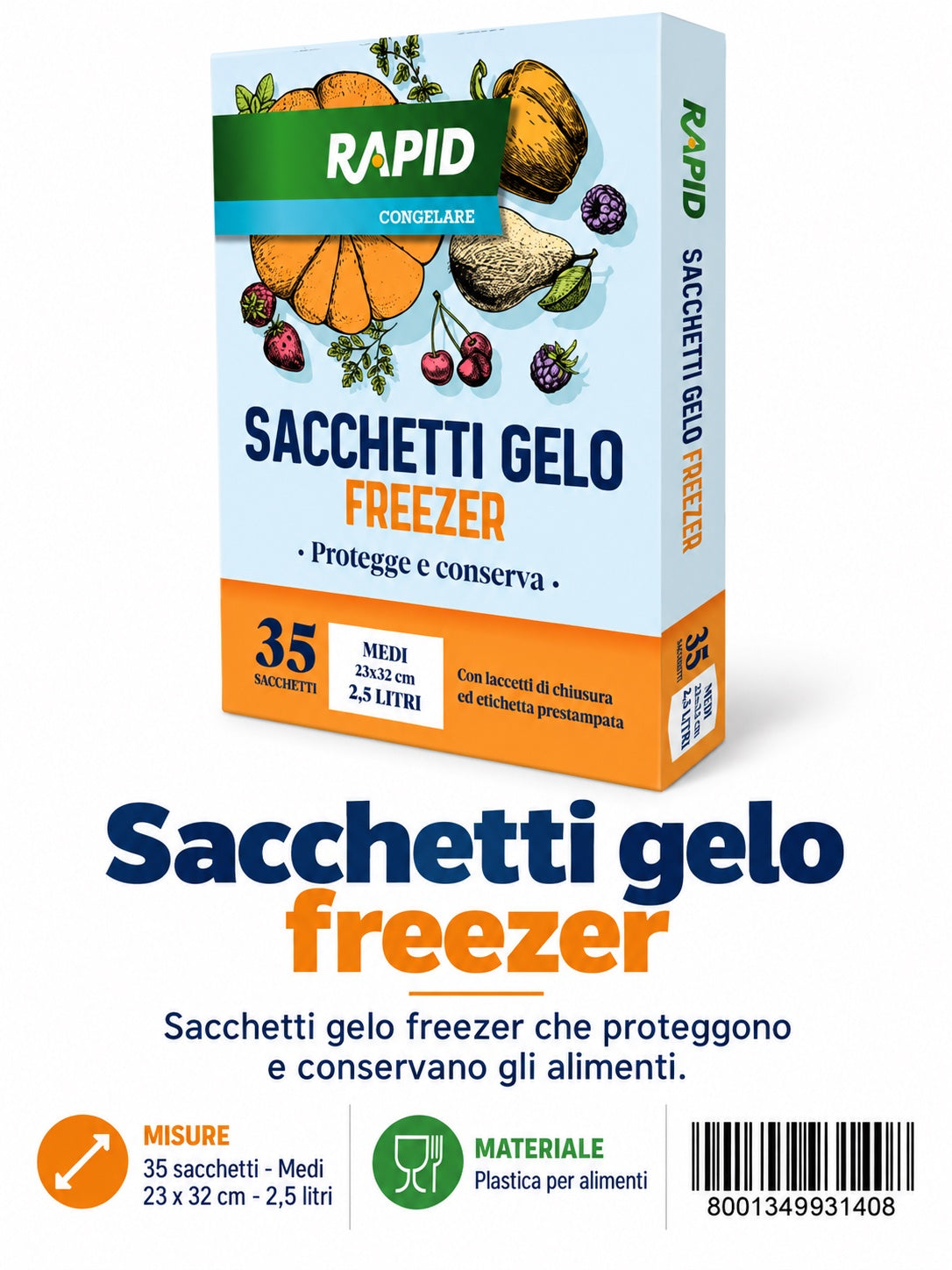 A4 Sacchetti Freezer Rapid Cm 23X32 24Pz