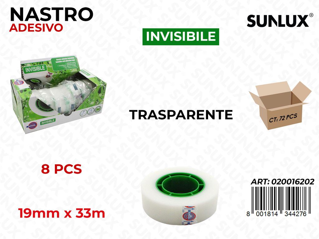 Esp. Nastro Adv Trasp. Invis. 18MM*33MT