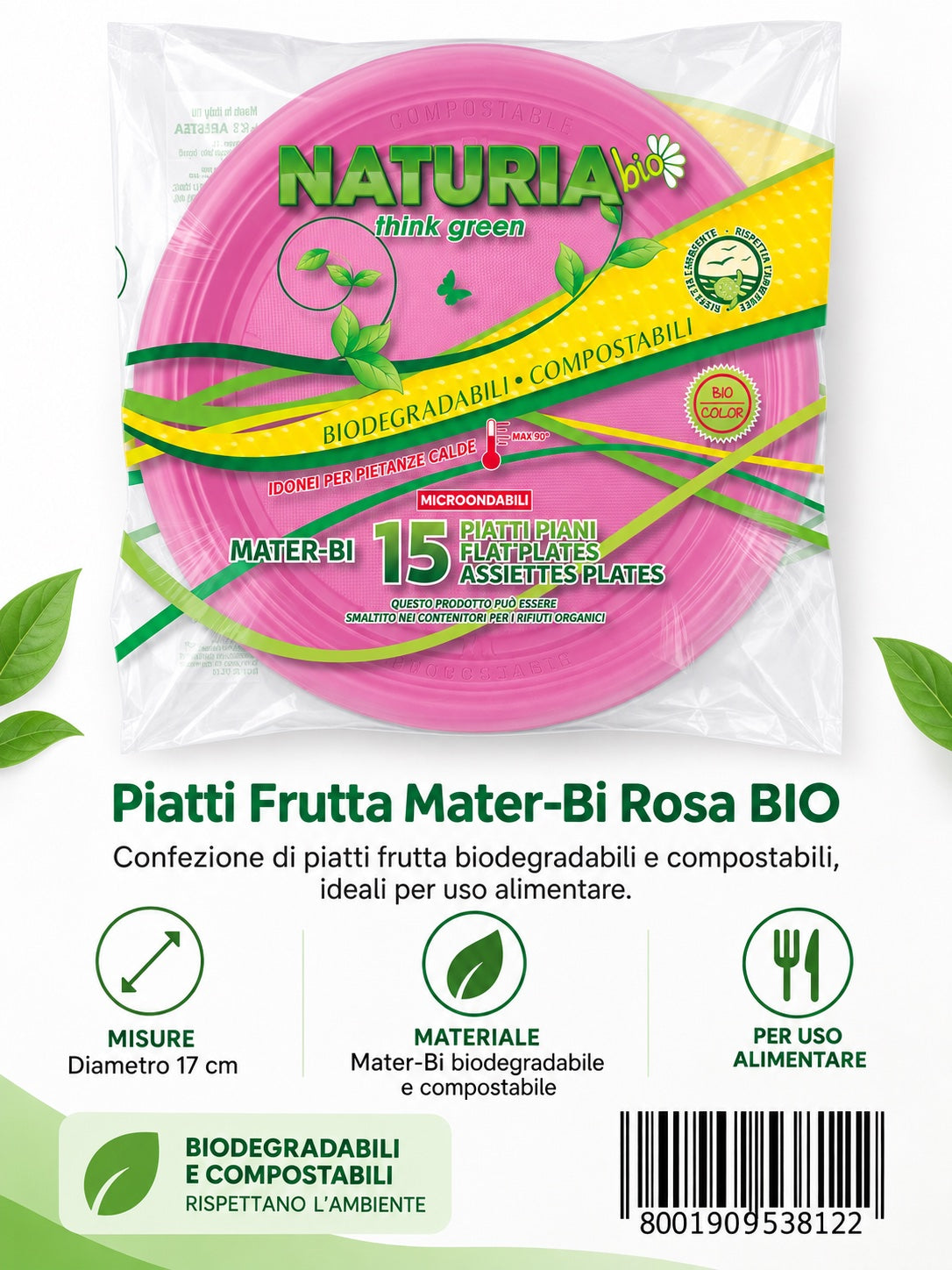 Prezzo Netto15 Piatti 220 Mtb Fucsia Nat-Bio 52Cf 153812