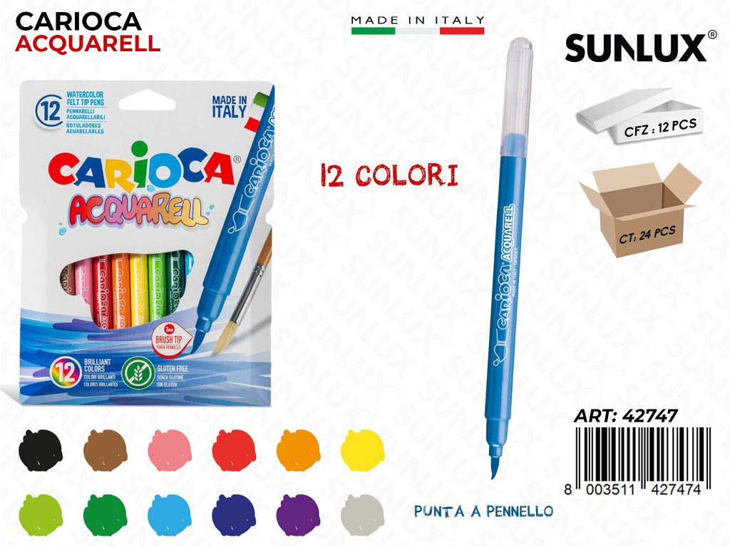 Carioca Acquarell 12COL.