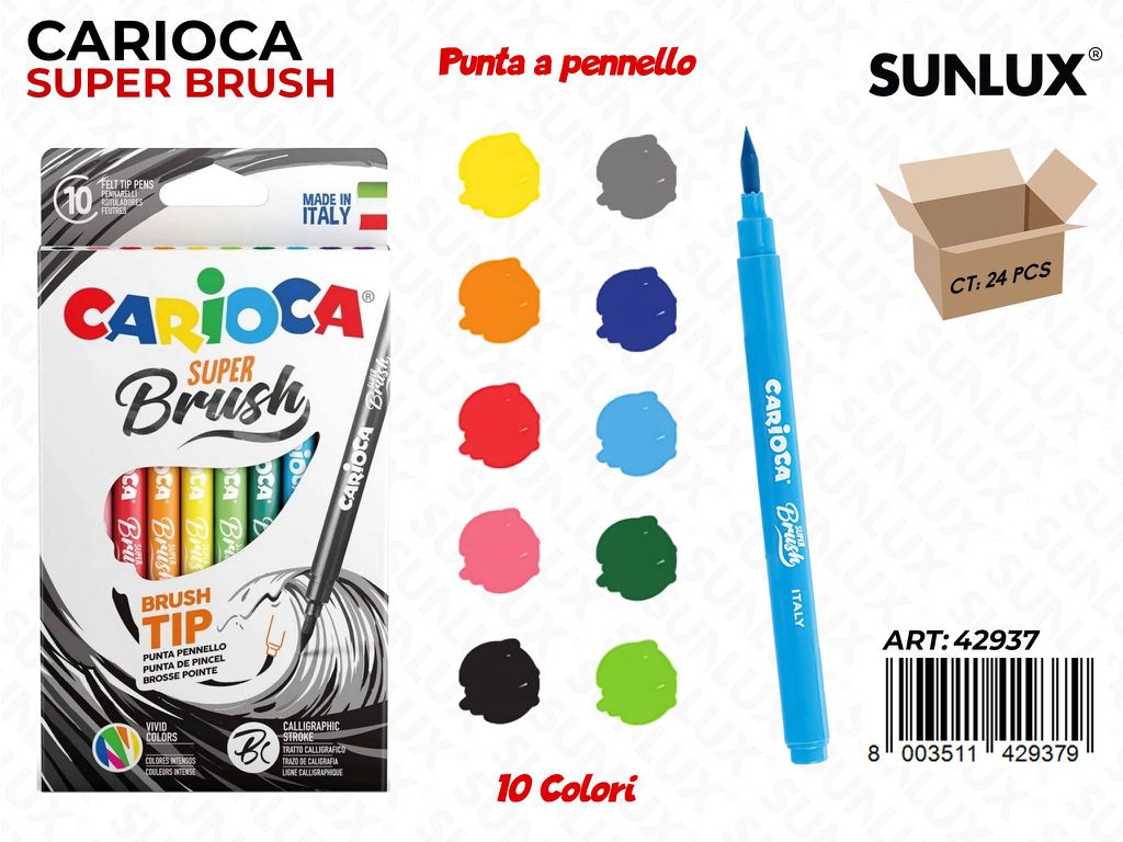 Carioca Super Brush Box 10COL.