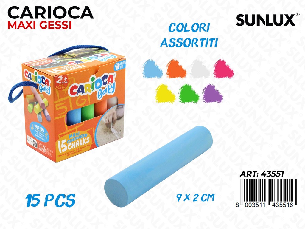 Carioca Baby Maxi Gessi 15PCS