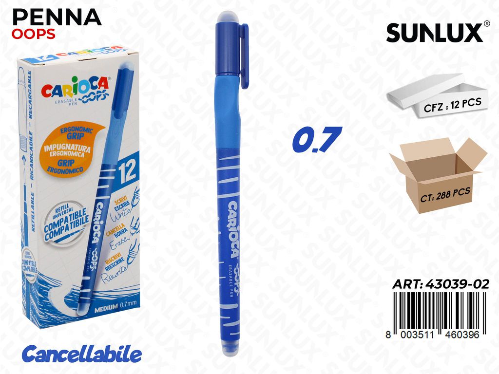 Carioca Oops Cancell. Blu 0.7MM