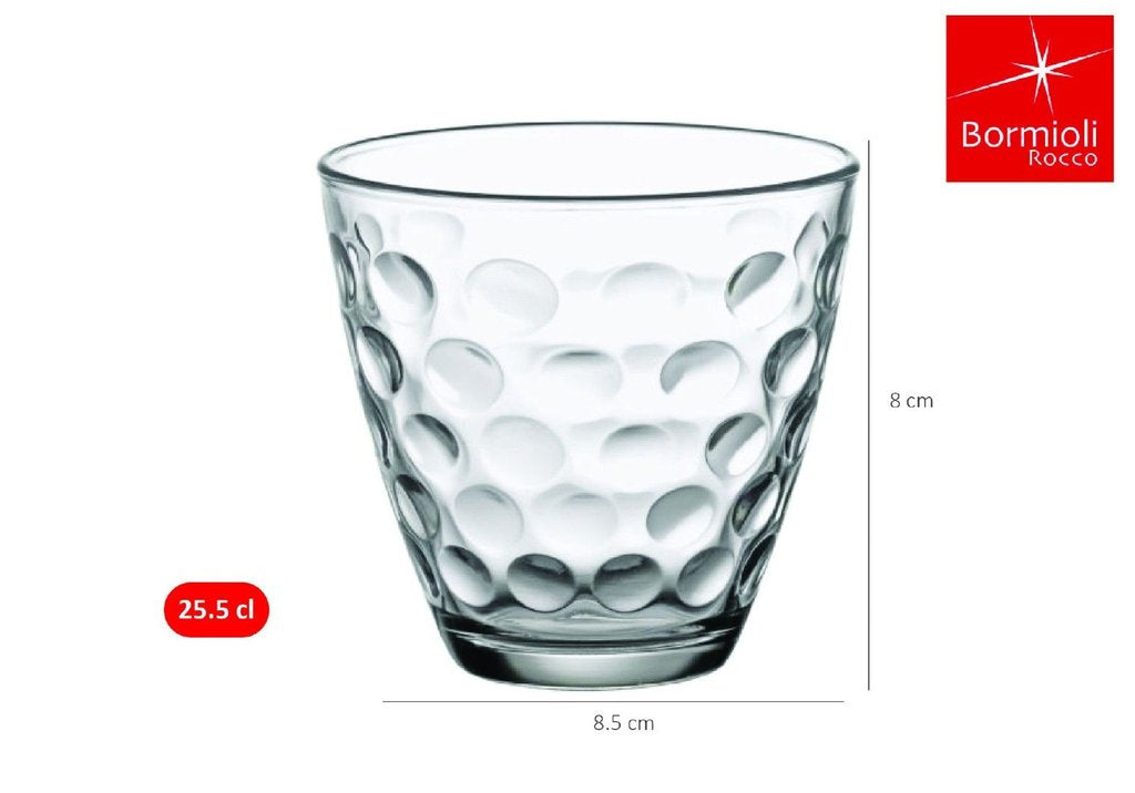 Bicchieri Bormioli Dots 25cl S/6
