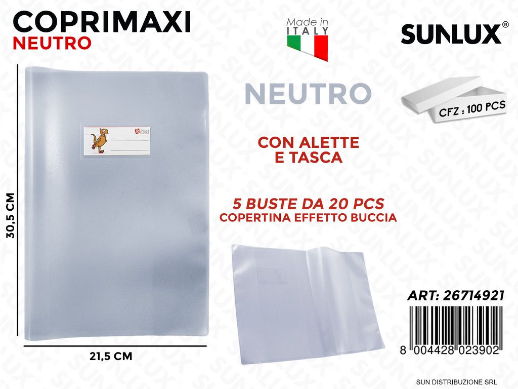 Coprimaxi Glass Neutro 21*30CM 5BS da 20