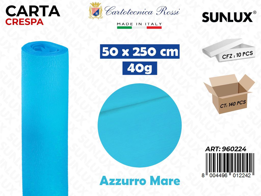 Carta Crespata 0224 40G 50*250CM Azz.marino