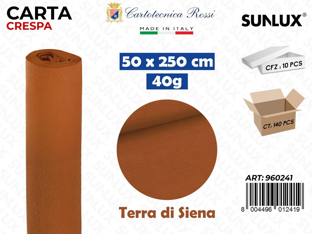 Carta Crespata 0241 40G 50*250CM Terra di Siena