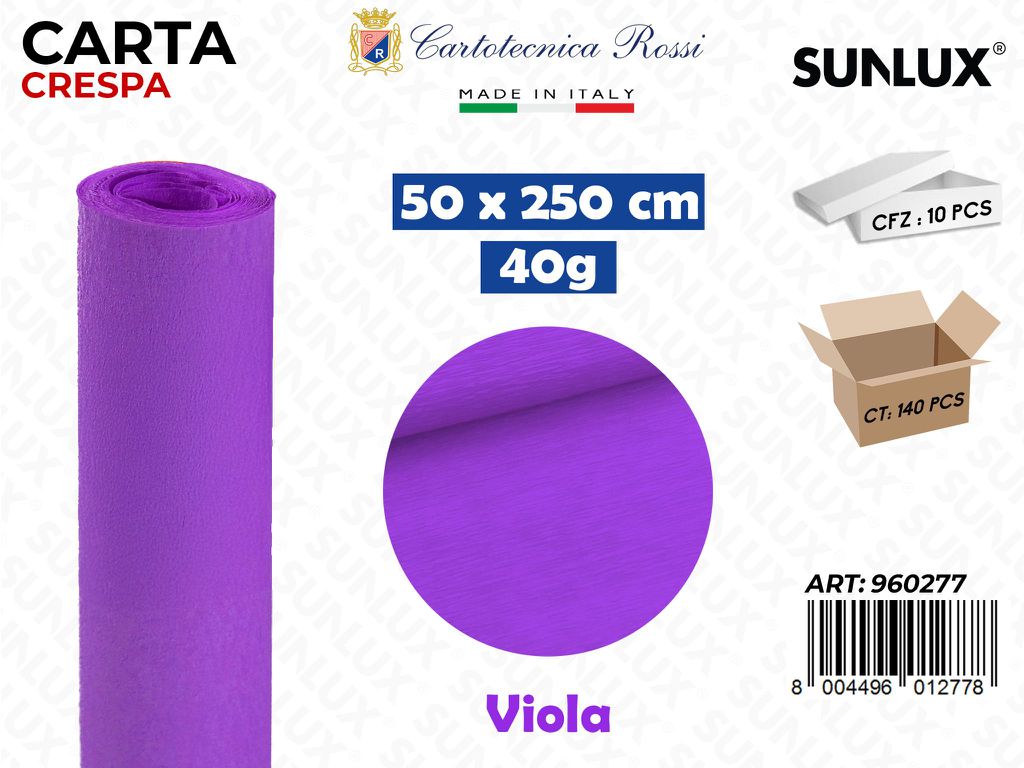 Carta Crespata 0277 40G 50*250CM Viola
