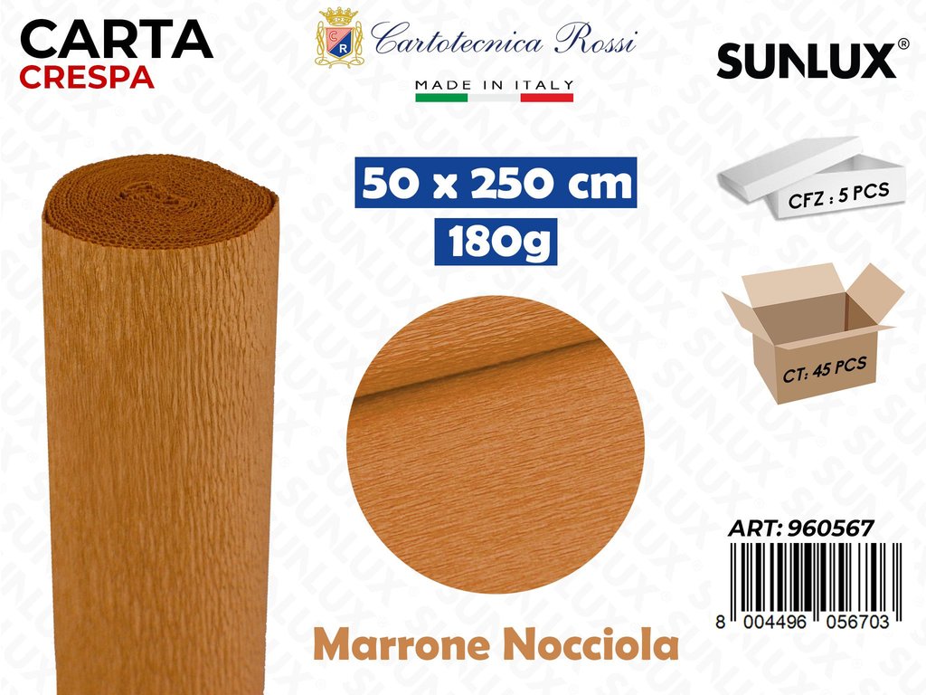 Carta Crespata 567 180G 50*250CM Marr.nocciola