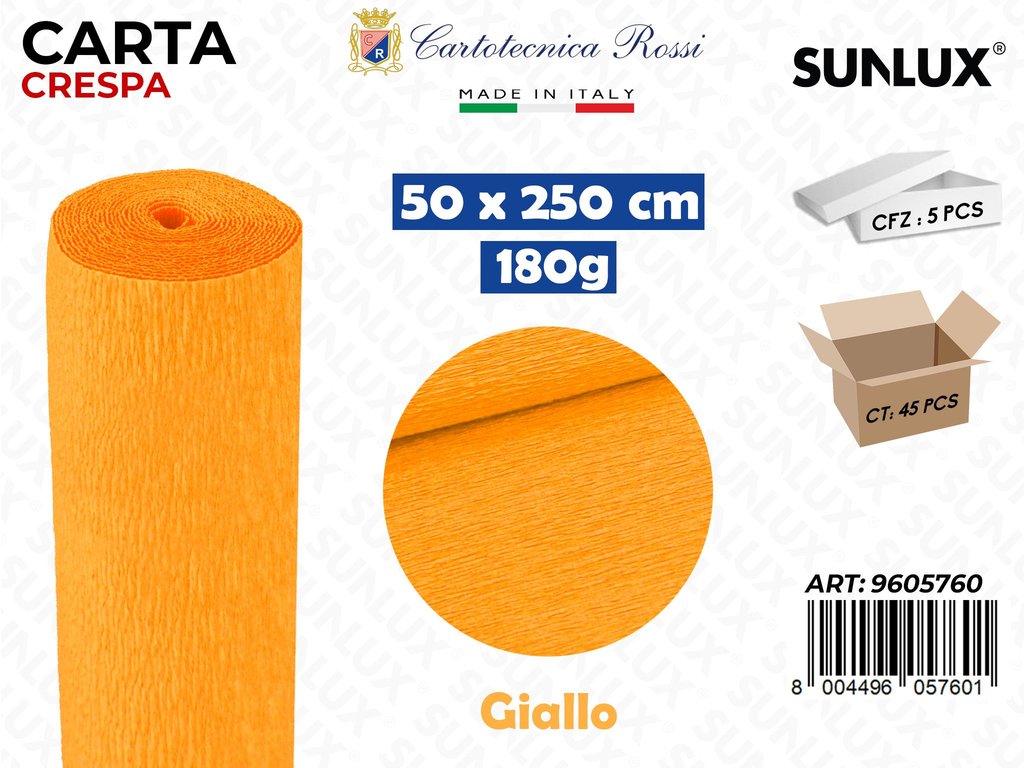 Carta Crespata 576 180G 50*250CM Giallo