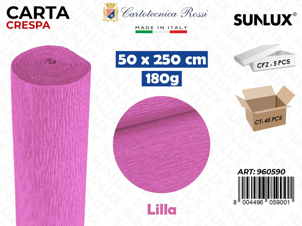 Carta Crespata 590 180G 50*250CM Lilla