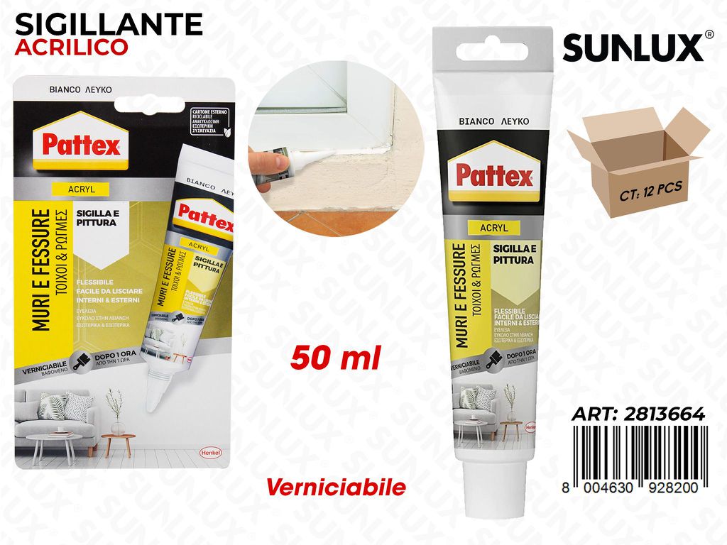Sigillante Acrilico Muri e Fessure Bia. 50G