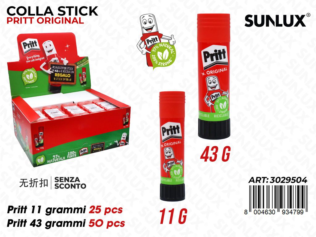Esp. Colla Pritt 11GR-43GR 75PCS Ass.