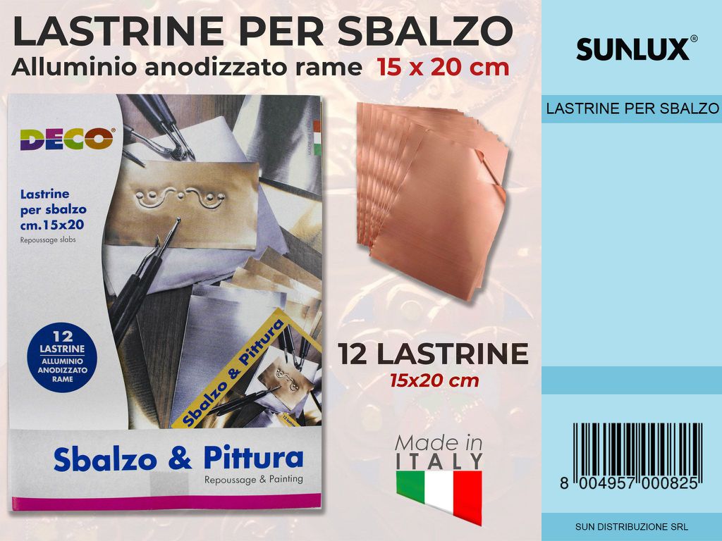 Lastrine Alluminio-rame 12PC-15*20CM