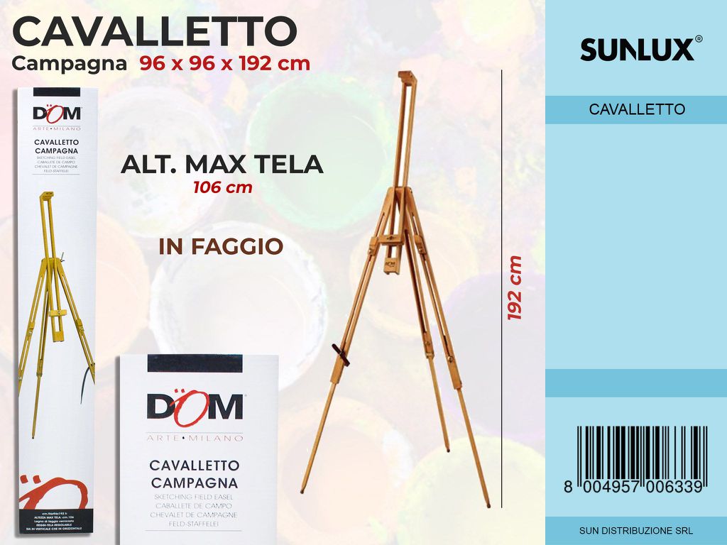 Cavalletto da Campagna in Legno 96*96*192 Cm