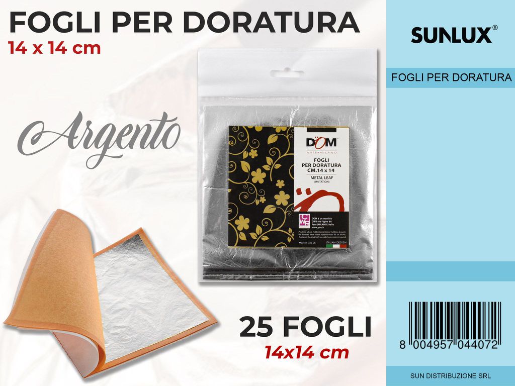 Fogli per Doratura Argento 25FF 14*14CM