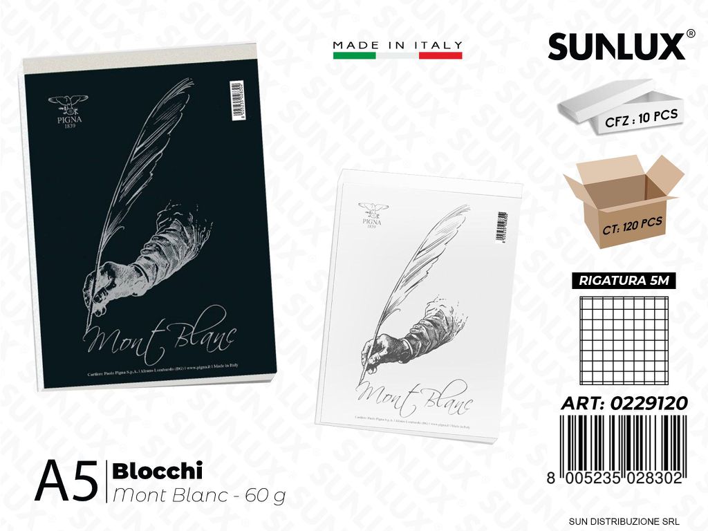 Blocchi Mont Blanc A5 70 Ff 5M