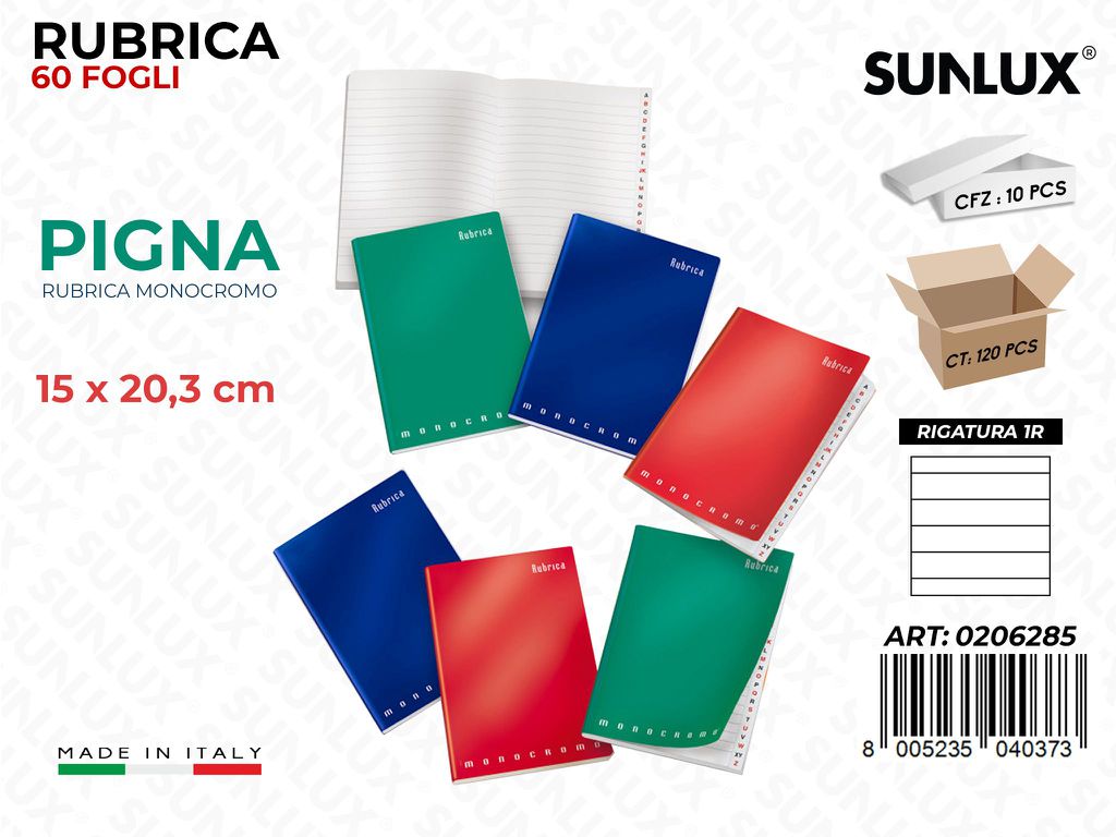 Rubrica Monocromo 15*20.3CM 60FF